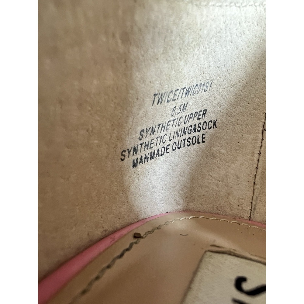 STEVE MADDEN Platform Twice Patent Babydoll Mary Jane Chunky Square Heel Sz 6.5 - Picture 11 of 15